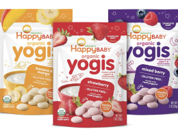Happy Baby Organics Yogis Freeze-Dried Yogurt & Fruit Snacks, 3 Flavor Variety Pack, 1 Ounce (Pack of 3)